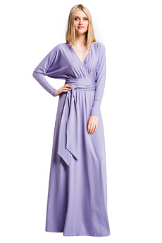 Длинное фиолетовое платье Mondigo