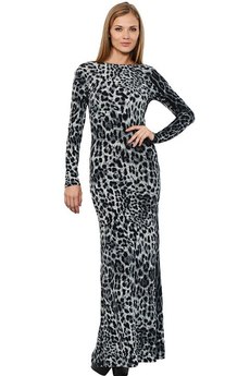 Длинное леопардовое платье Mondigo