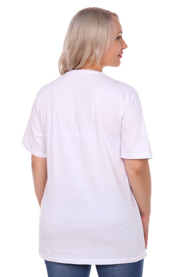 Фото товара 20251, белая футболка с девушкой